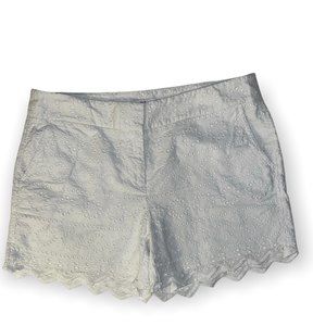 Women's Vineyard Vines Shorts Size 12 White Eyelet Lace Cotton